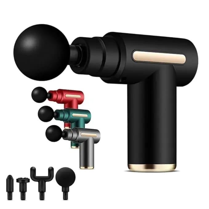 Portable Muscle Massage Gun with 4 Interchangeable Heads